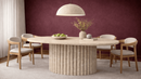 Evora Travertine Marble Dining Table - Custom Natural Stone Dining Table