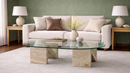Remy Cylindrical Interlocking Leg Travertine Coffee Table