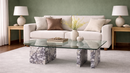Noava Menekse Travertine Coffee Table - Natural Stone Living Room Furniture