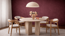 Round Travertine Marble Dining Table