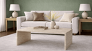 Kevin Travertine Flat Top Coffee Table - Natural Stone Furniture
