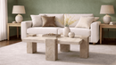 Helix Travertine Rectangular Interlocking Coffee Table