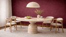 Belly Travertine Marble Dining Table - Natural Stone Luxury Furniture