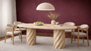 Forest Travertine Marble Dining Table