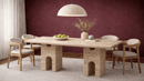 Boston Travertine Marble Dining Table - Luxury Natural Stone Dining Room Furniture