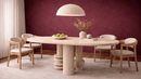 Tranta Travertine Marble Dining Table