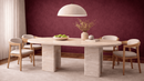 Foteinos Designer Marble Dining Table with U-Shape Legs