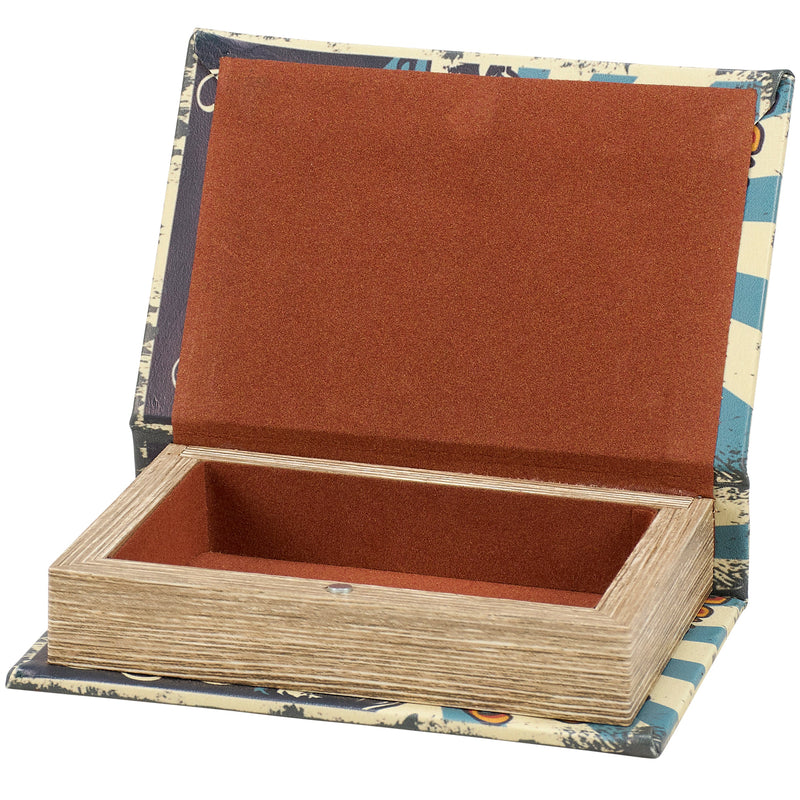 Adventure Awaits Canoeing Book Box | Outdoor-Themed Book Shaped Storage Stash Trinket Box