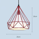 GobekUsa Diamond Cage Pendant Chandelier for Industrial Living Room and Kitchen Lighting
