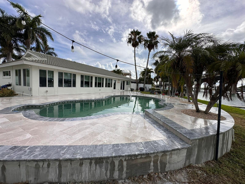 Aegean Royal Gray Tumbled Marble Pavers 16"x24"