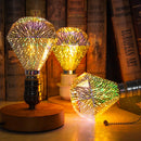 GobekUsa 3D Fireworks LED Bulb Star Night Light for Holiday Party Decoration