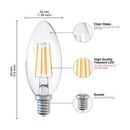 GobekUsa LED Flame Effect Bulbs C35 6.5W 220V Dimmable Candle Filament Bulb