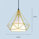 GobekUsa Diamond Cage Pendant Chandelier for Industrial Living Room and Kitchen Lighting