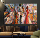Afro American Jazz Band Canvas Wall Art | 3 Panel Music by MyGreatCanvas | Canvas Wall Art Prints | Photo Prints & Wall Decor