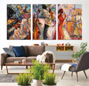 Afro American Jazz Band Canvas Wall Art | 3 Panel Music by MyGreatCanvas | Canvas Wall Art Prints | Photo Prints & Wall Decor