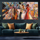 Afro American Jazz Band Canvas Wall Art | 3 Panel Music by MyGreatCanvas | Canvas Wall Art Prints | Photo Prints & Wall Decor