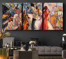 Afro American Jazz Band Canvas Wall Art | 3 Panel Music by MyGreatCanvas | Canvas Wall Art Prints | Photo Prints & Wall Decor