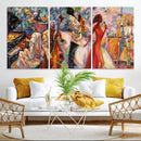 Afro American Jazz Band Canvas Wall Art | 3 Panel Music by MyGreatCanvas | Canvas Wall Art Prints | Photo Prints & Wall Decor
