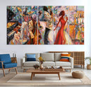 Afro American Jazz Band Canvas Wall Art | 3 Panel Music by MyGreatCanvas | Canvas Wall Art Prints | Photo Prints & Wall Decor