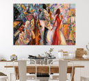 Afro American Jazz Band Canvas Wall Art | 3 Panel Music by MyGreatCanvas | Canvas Wall Art Prints | Photo Prints & Wall Decor