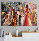 Afro American Jazz Band Canvas Wall Art | 3 Panel Music by MyGreatCanvas | Canvas Wall Art Prints | Photo Prints & Wall Decor