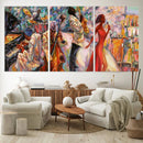 Afro American Jazz Band Canvas Wall Art | 3 Panel Music by MyGreatCanvas | Canvas Wall Art Prints | Photo Prints & Wall Decor