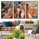 Afro American Jazz Band Canvas Wall Art | 3 Panel Music by MyGreatCanvas | Canvas Wall Art Prints | Photo Prints & Wall Decor