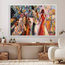Afro American Jazz Band Canvas Wall Art | 3 Panel Music by MyGreatCanvas | Canvas Wall Art Prints | Photo Prints & Wall Decor