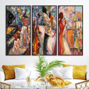 Afro American Jazz Band Canvas Wall Art | 3 Panel Music by MyGreatCanvas | Canvas Wall Art Prints | Photo Prints & Wall Decor