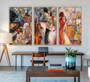 Afro American Jazz Band Canvas Wall Art | 3 Panel Music by MyGreatCanvas | Canvas Wall Art Prints | Photo Prints & Wall Decor