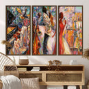Afro American Jazz Band Canvas Wall Art | 3 Panel Music by MyGreatCanvas | Canvas Wall Art Prints | Photo Prints & Wall Decor