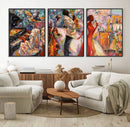 Afro American Jazz Band Canvas Wall Art | 3 Panel Music by MyGreatCanvas | Canvas Wall Art Prints | Photo Prints & Wall Decor