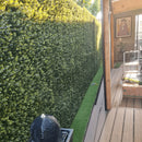 Natural Boxwood Artificial Vertical Garden Green Wall Panel 40×40in 11 SQ FT – UV Resistant – Commercial Grade
