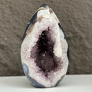 Agate & Amethyst Quartz Crystal Egg Cave