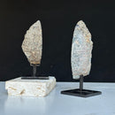 Agate Slice Set on Metal Stand for Desk & Nightstand