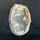 Agate and Jasper Slice with metallic base included, Large Brown Agate Geode, 100% Natural Colors