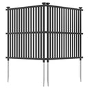 Air Conditioner Fence Panel with Metal Ground Stakes for Outside-Black