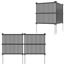 Air Conditioner Fence Panel with Metal Ground Stakes for Outside-Black