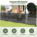 Air Conditioner Fence Panel with Metal Ground Stakes for Outside-Black