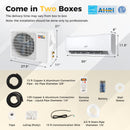 Airtural Series 12000 BTU 21 SEER2 208-230V Ductless Mini Split Air Conditioner with Heater Pump Energy Star Certified