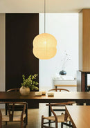 Akari Double Hemispherical Paper Pendant Light