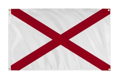 Alabama Flag with Grommets Along the Edges for Wall Hanging, photo 2 of 5