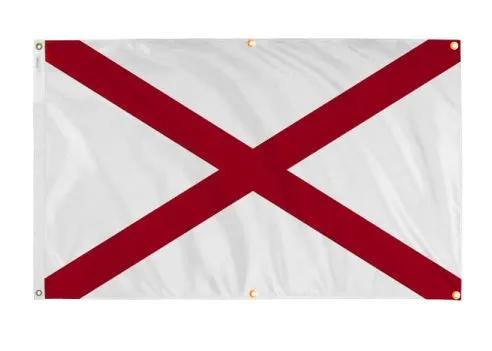 Alabama Flag with Grommets Along the Edges for Wall Hanging, photo 3 of 5