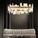Geometric Alabaster Chandelier