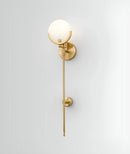 Alabaster Ava Brass Wall Lamp