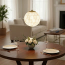 Alabaster Ball Pendant Light