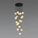 Alabaster Balls Cluster Chandelier