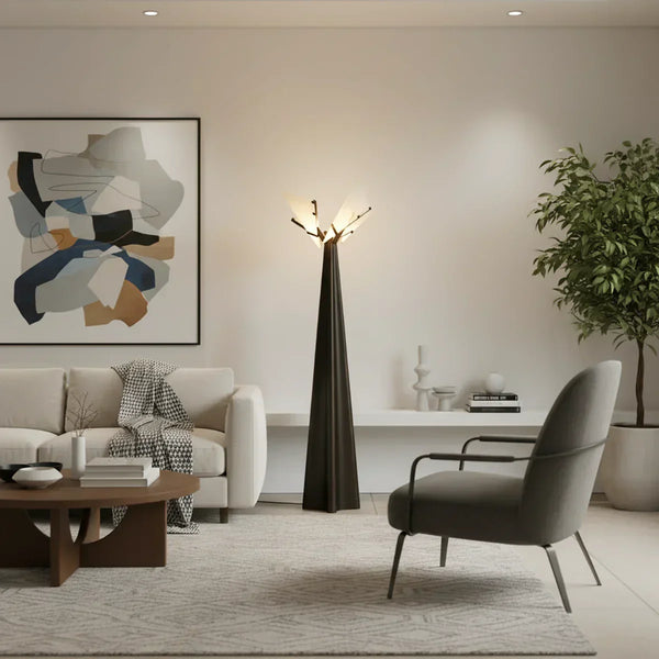 Alabaster Black Floor Lamp, photo 2 of 6