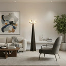 Alabaster Black Floor Lamp