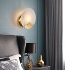 Alabaster Brass Wall Light